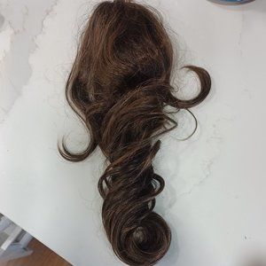 Ponytail Extension Claw Clip Dark Brown 20 inch